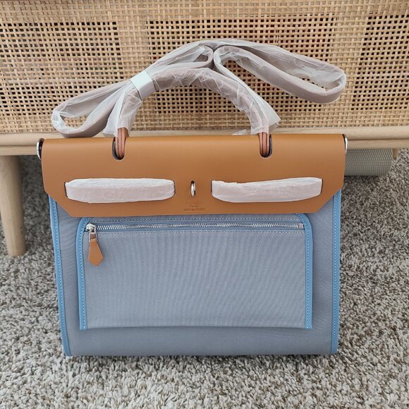 canvas leather handbag - Picture 1 of 3